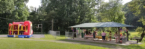 A group enjoying a personal event at the Balsam Community Center